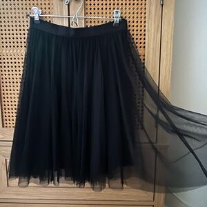 French Connection Black Tulle Skirt